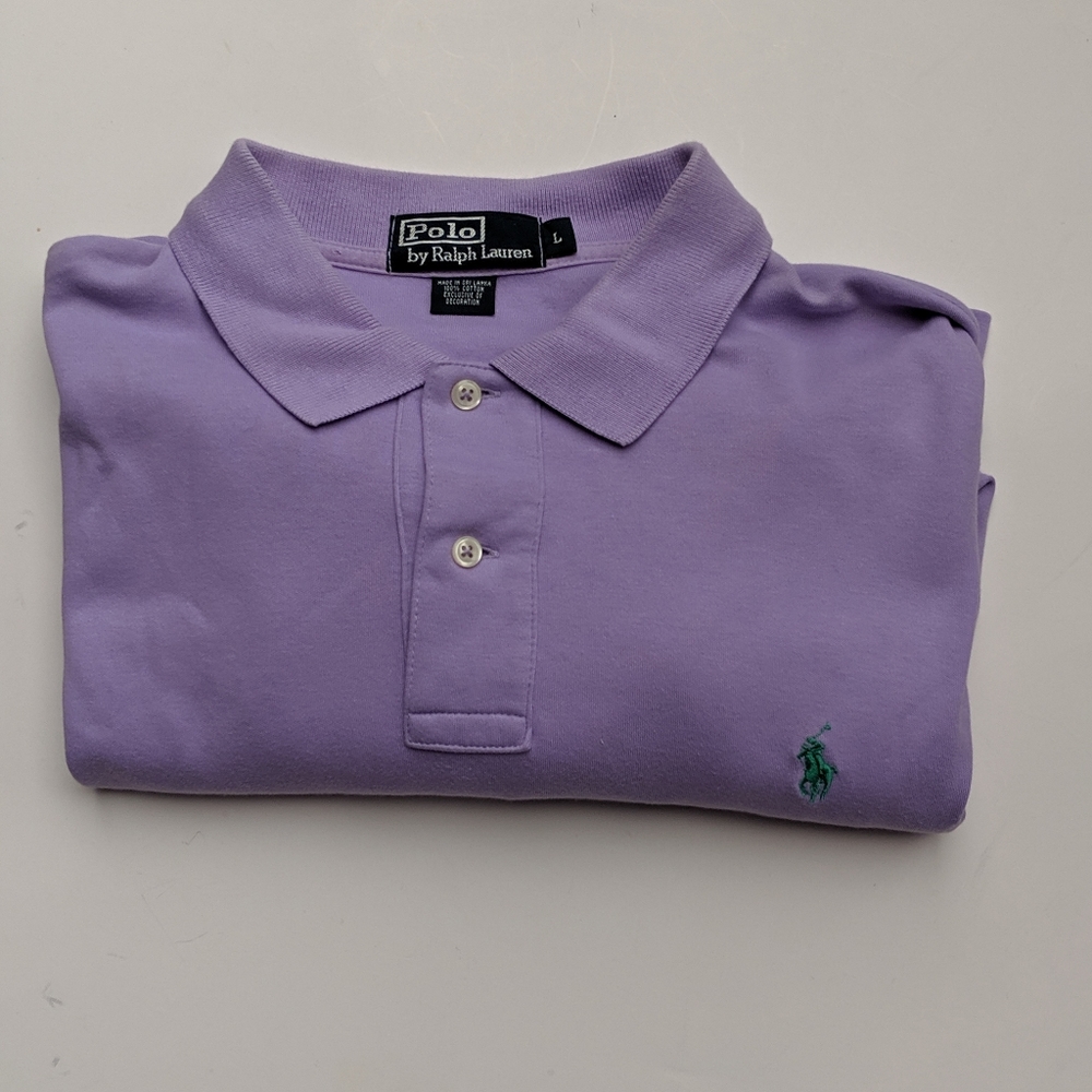 Polo Ralph Lauren Purple & Black 100% Cotton Polo